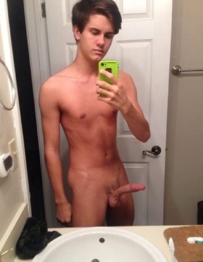 Long Skinny Cock Hard - Slim Nude Teen With A Long Thin Cock - Nude Men Post